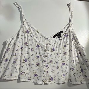 flower blouse crop top